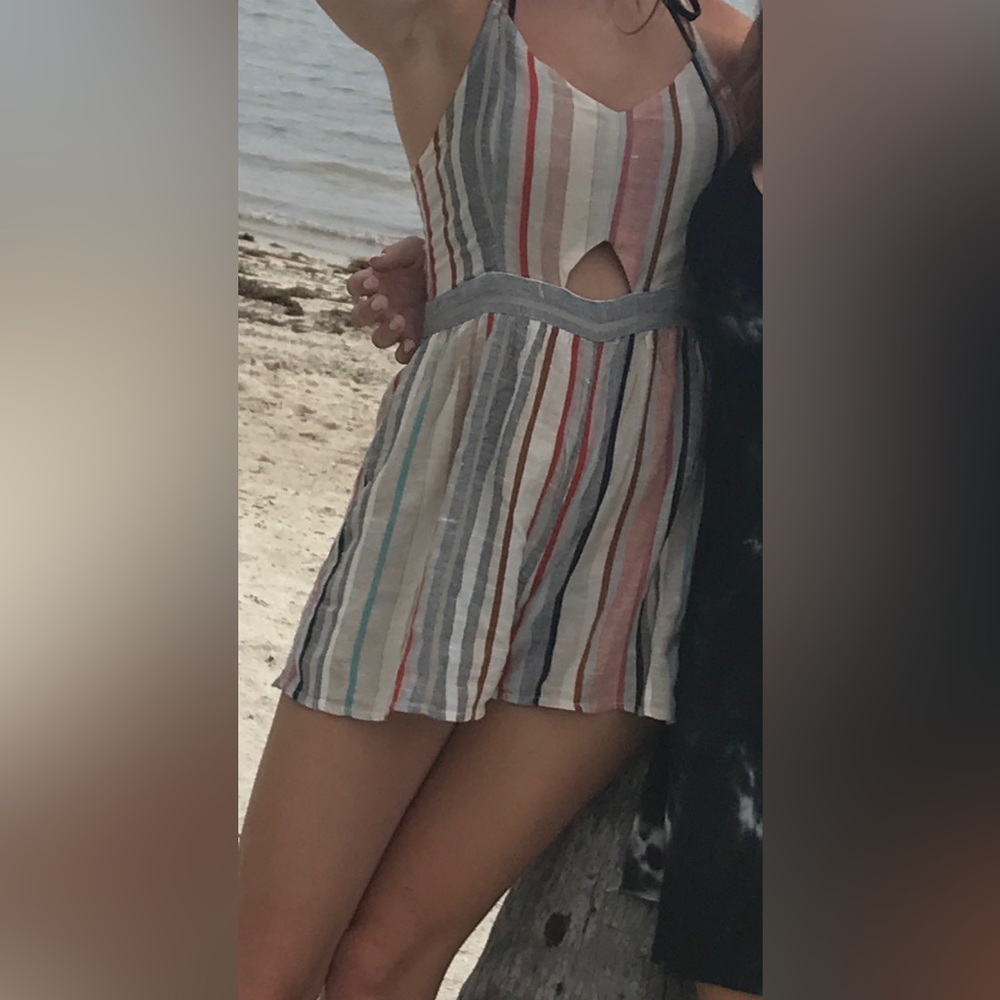 Striped Keyhole Romper!